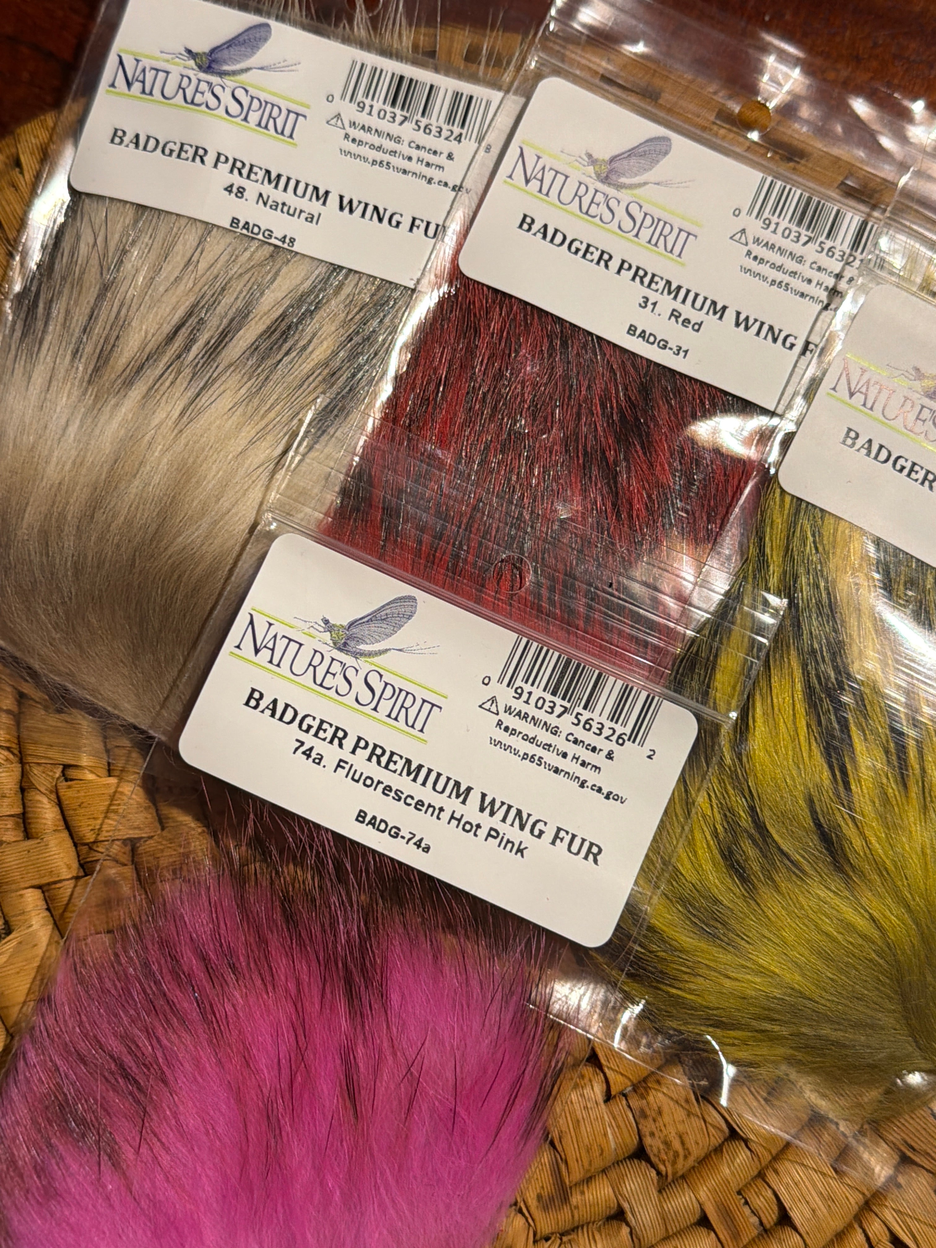 Nature's Spirit Badger Premium Wing Fur 1.5" x 2"