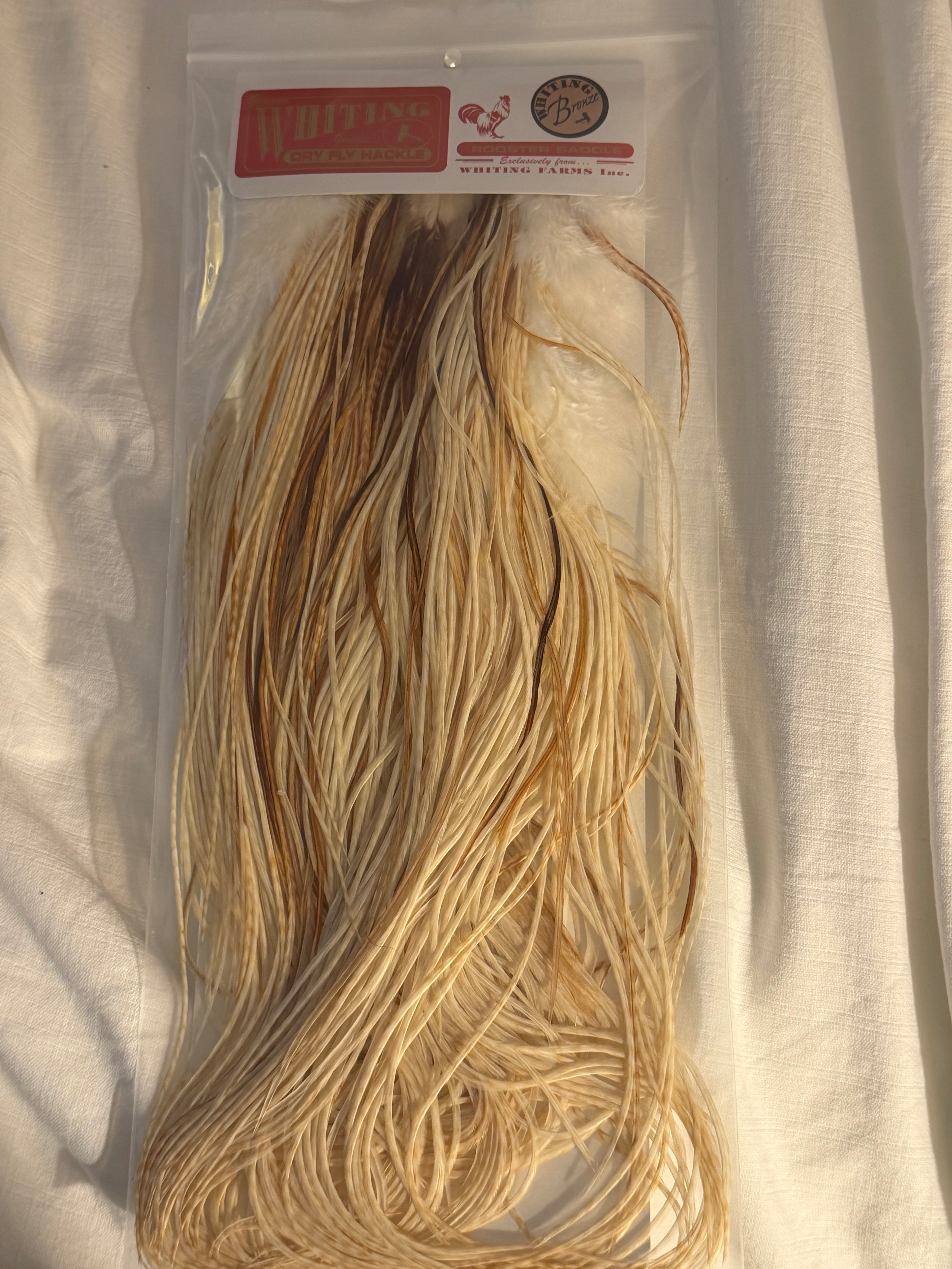 Whiting Dry Fly Hackle Bronze Rooster Saddle