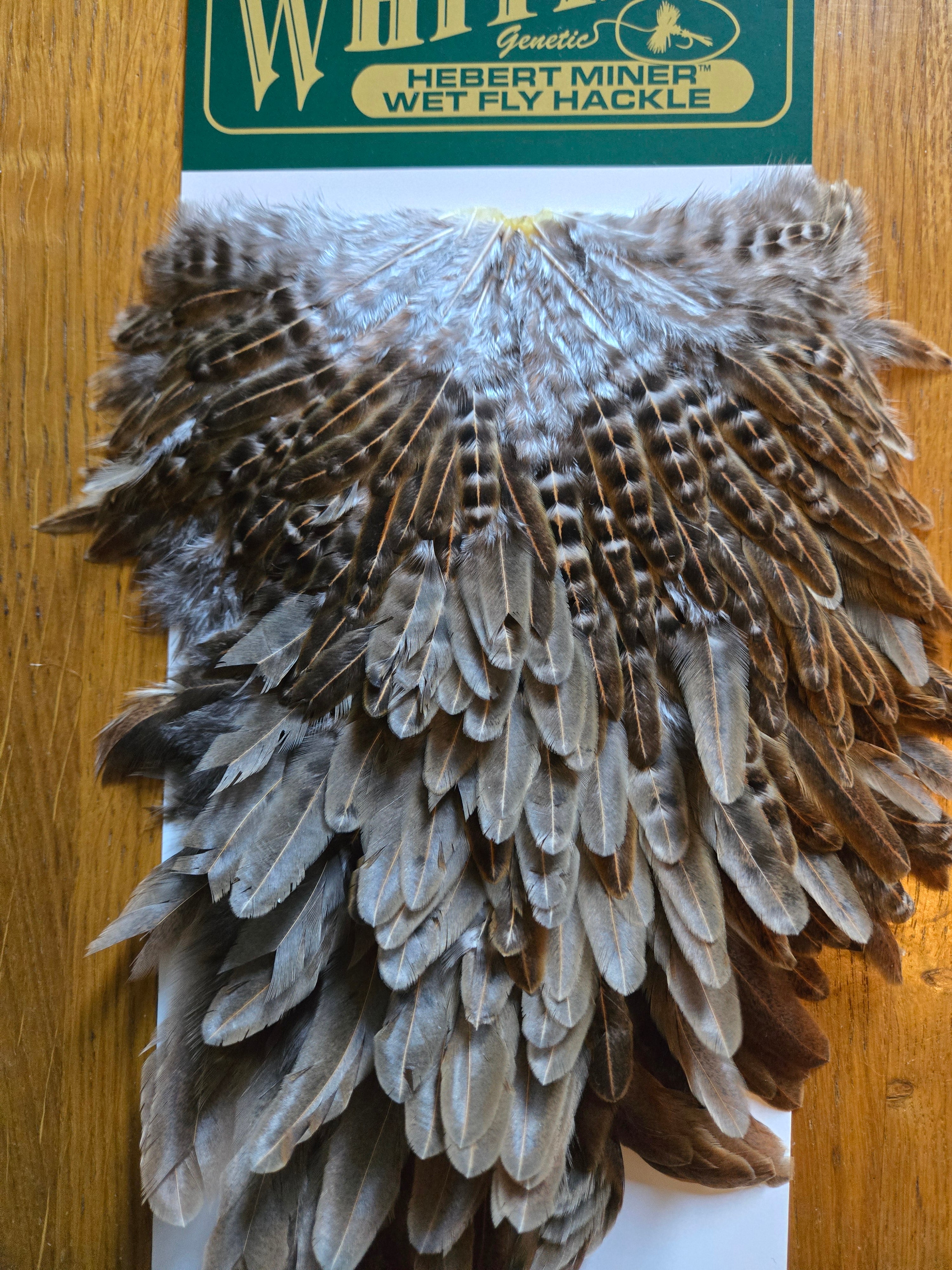 Whiting Hebert Miner Wet Fly Hackle - Hen Saddle Unique Variant (28)