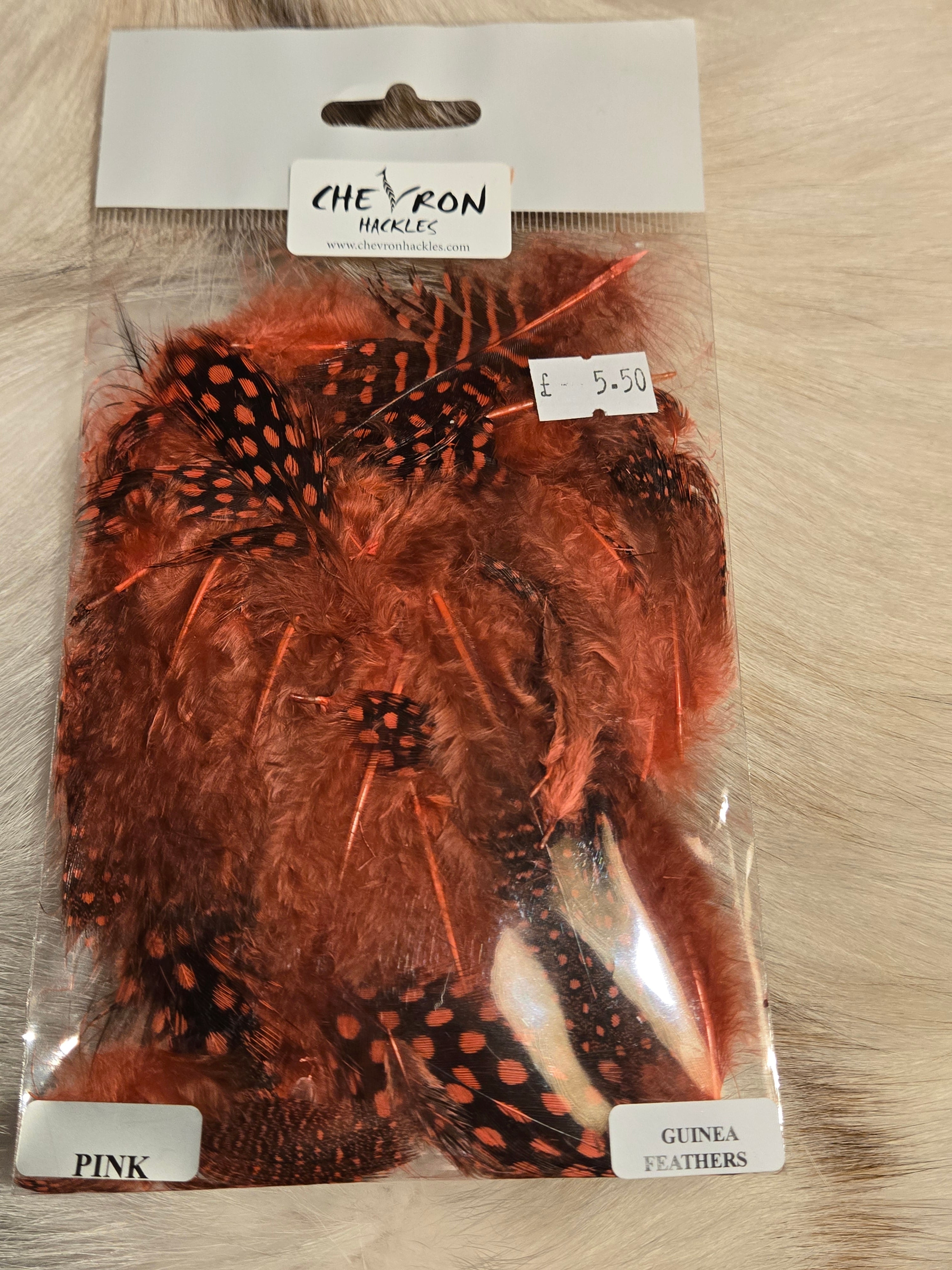 Chevron Guinea Fowl Feathers 2g bags