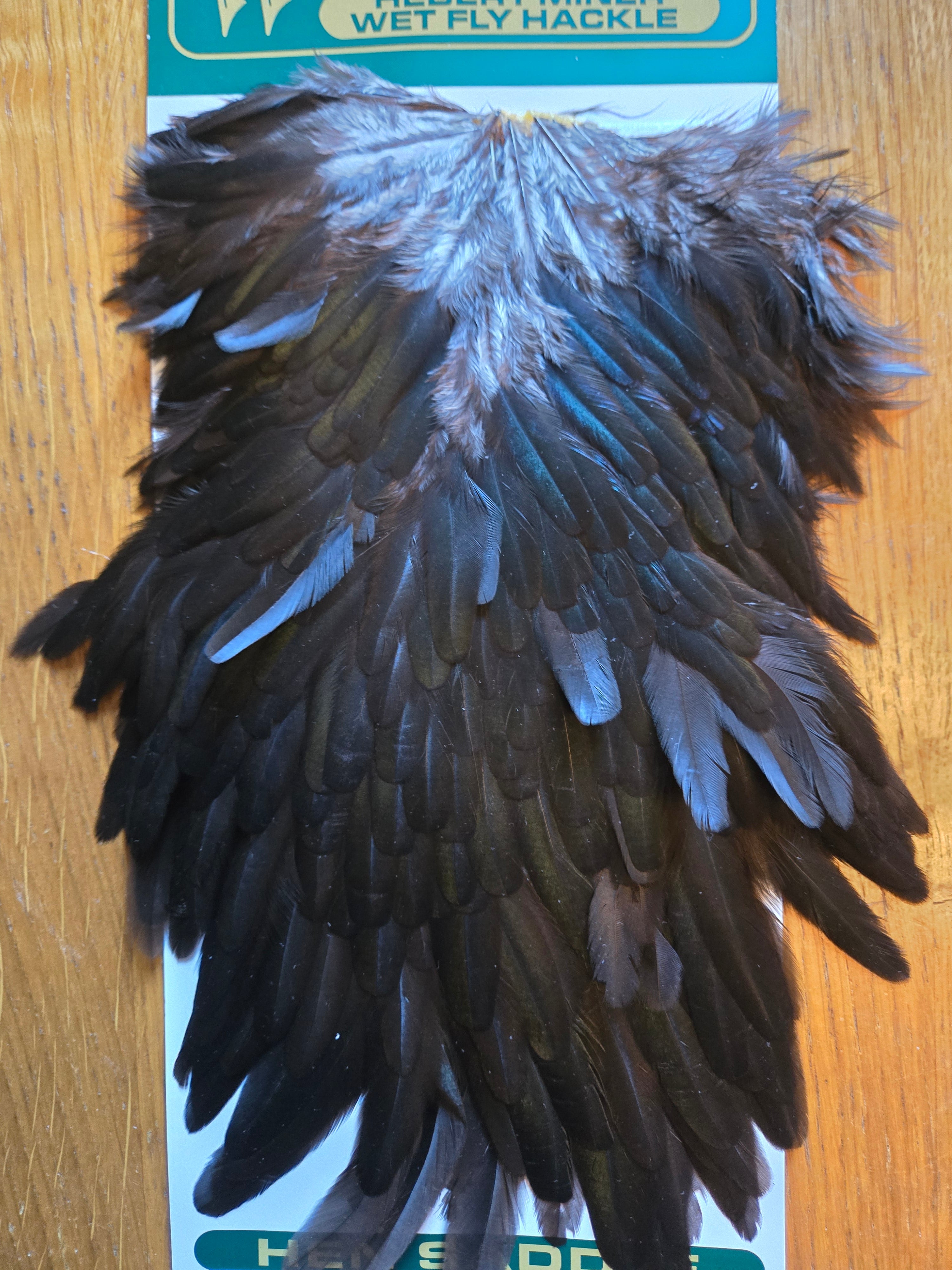 Whiting Hebert Miner Wet Fly Hackle - Hen Saddle Black (30)