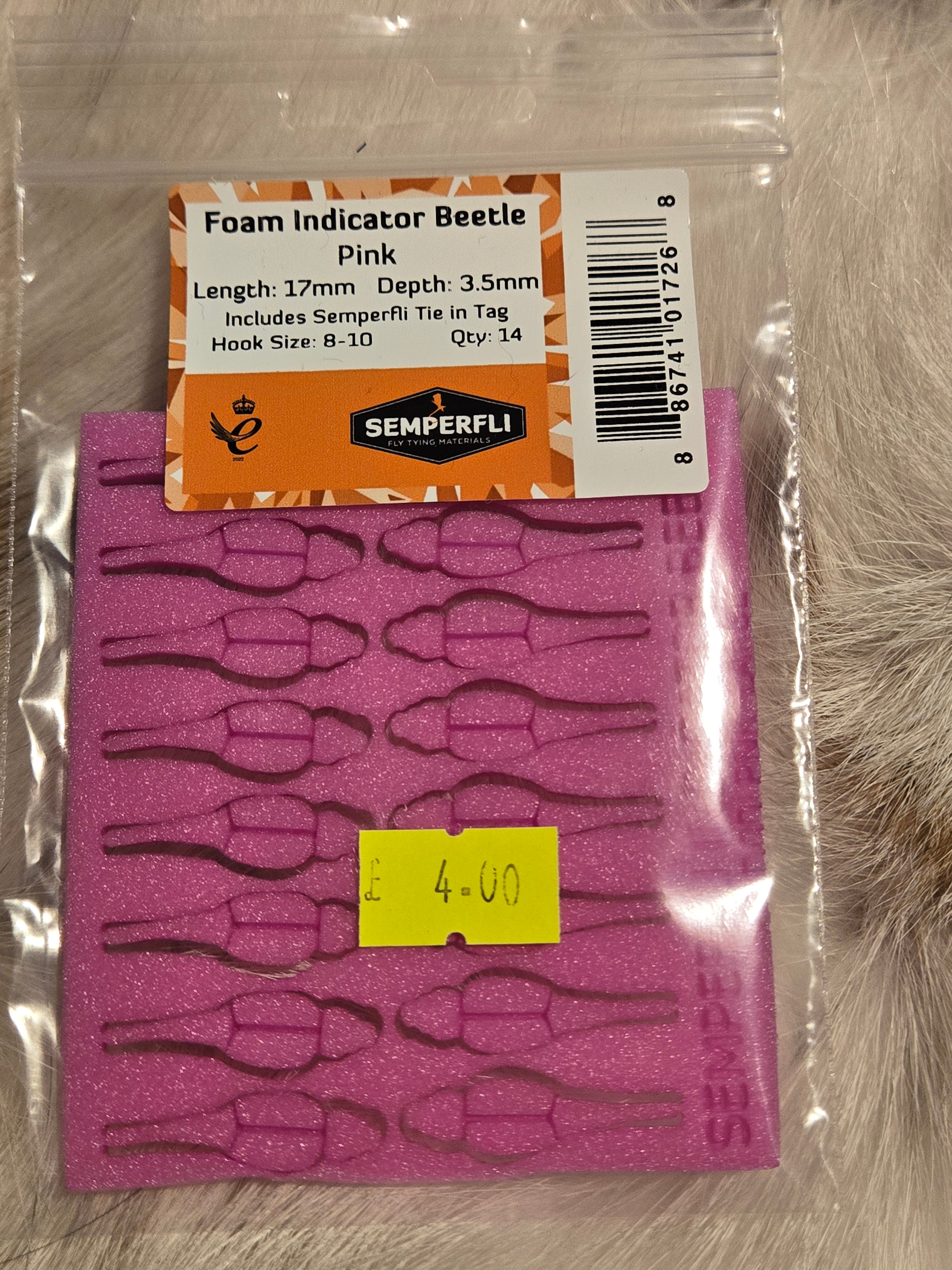 Foam Indicator Beetle 17mm Depth 3.5mm Hook Size 8 -10