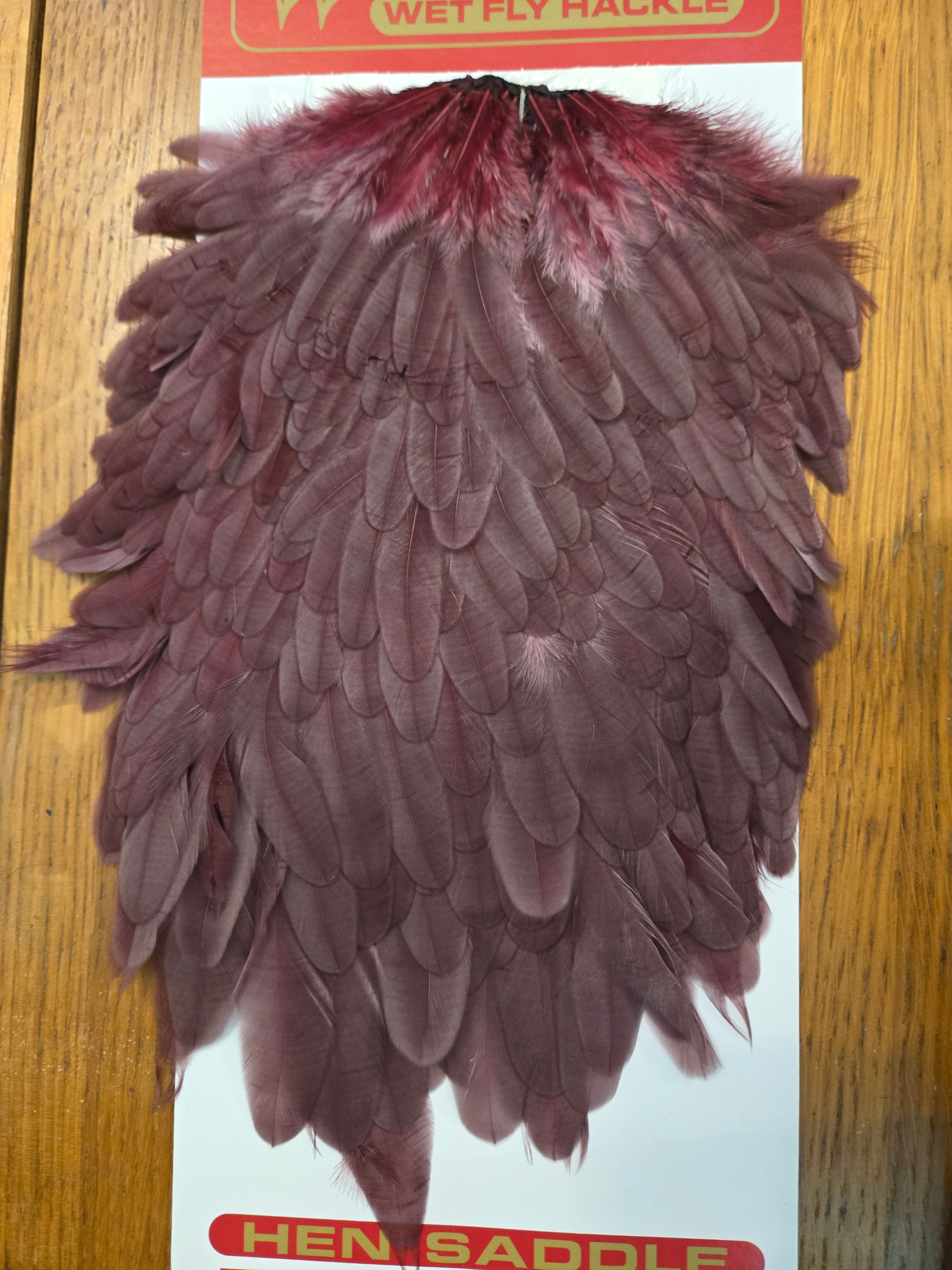 Whiting Wet Fly Hackle - White / Claret (94)