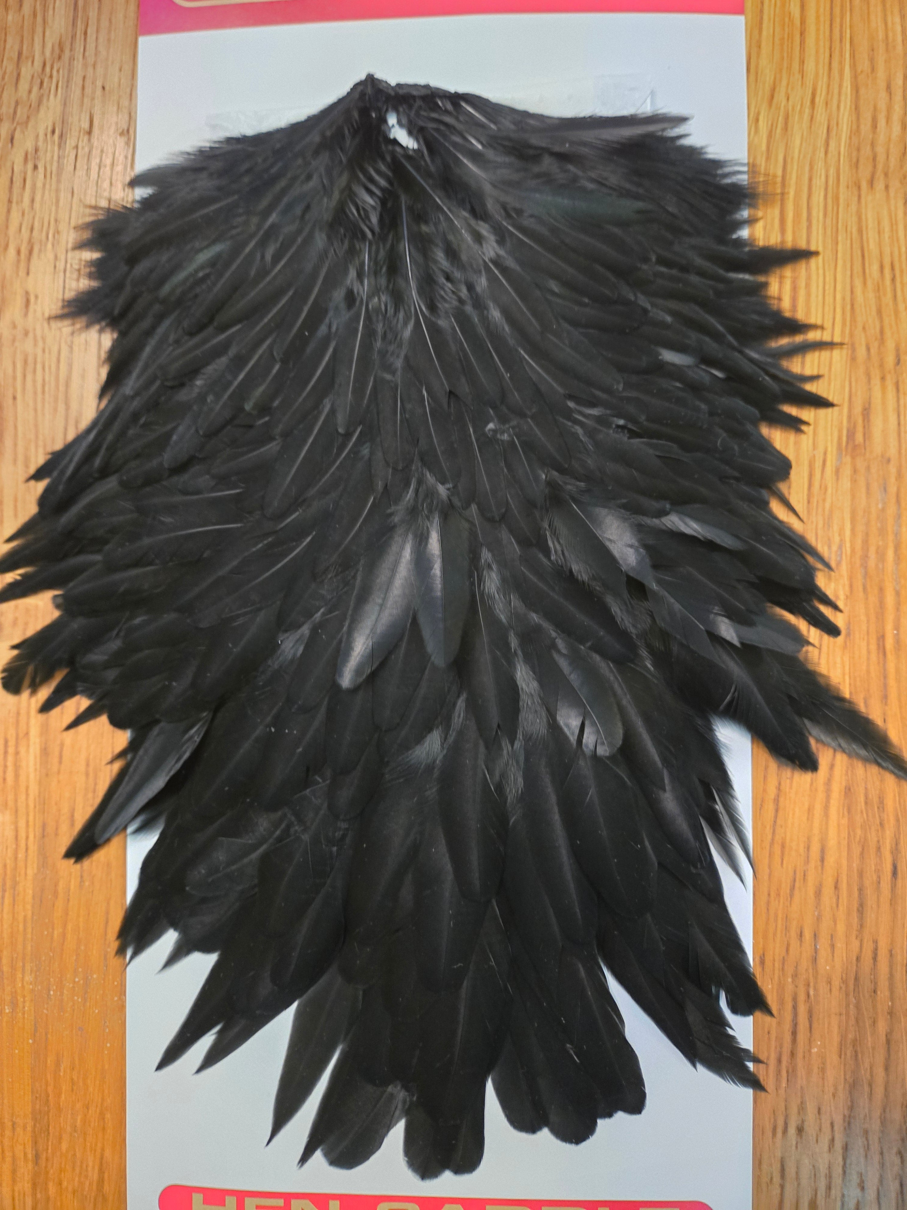 Whiting Wet Fly Hackle - Hen Saddle Balck (20)