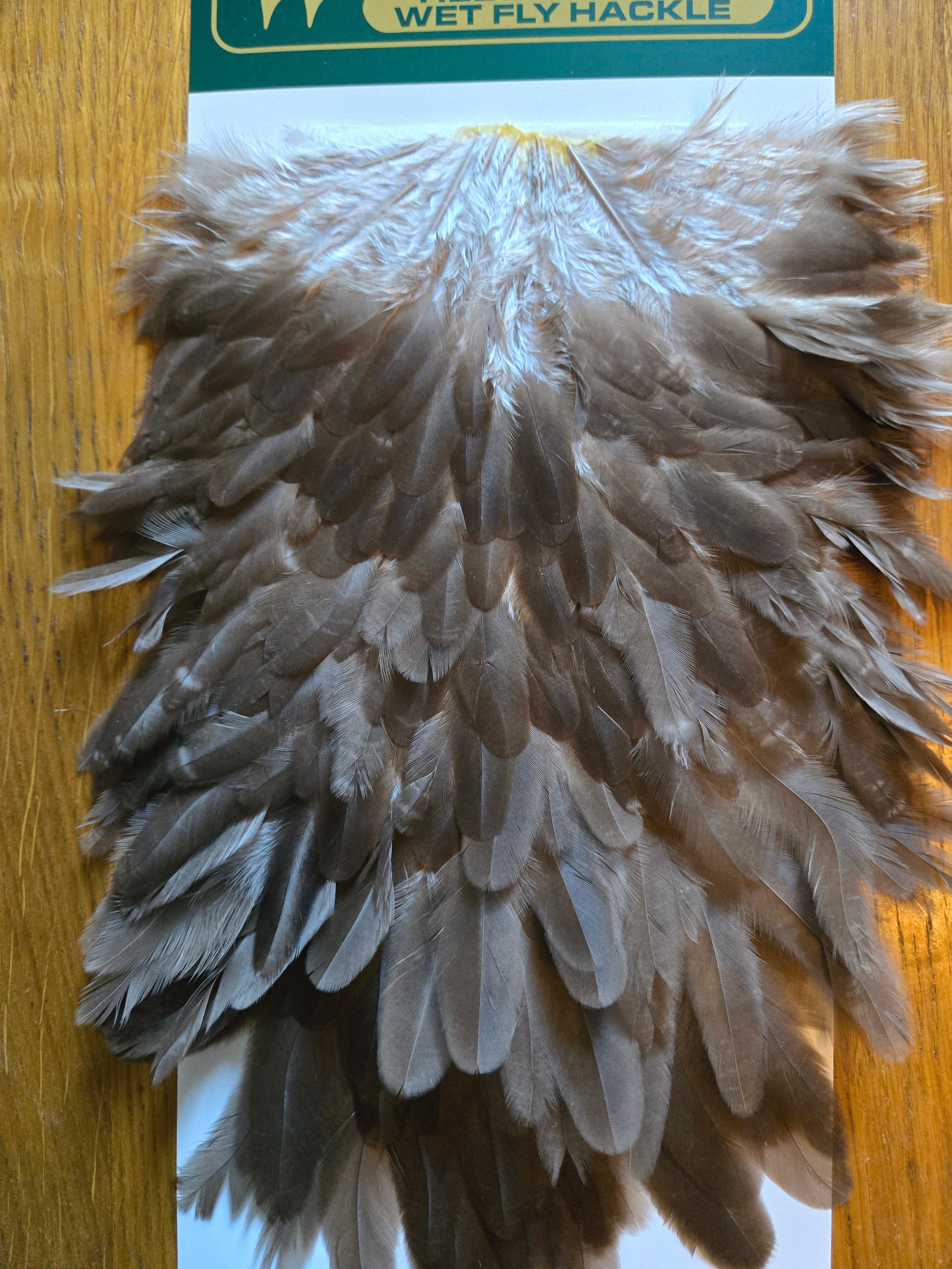 Whiting Hebert Miner Wet Fly Hackle - Hen Saddle Dark Brown Dun (32)