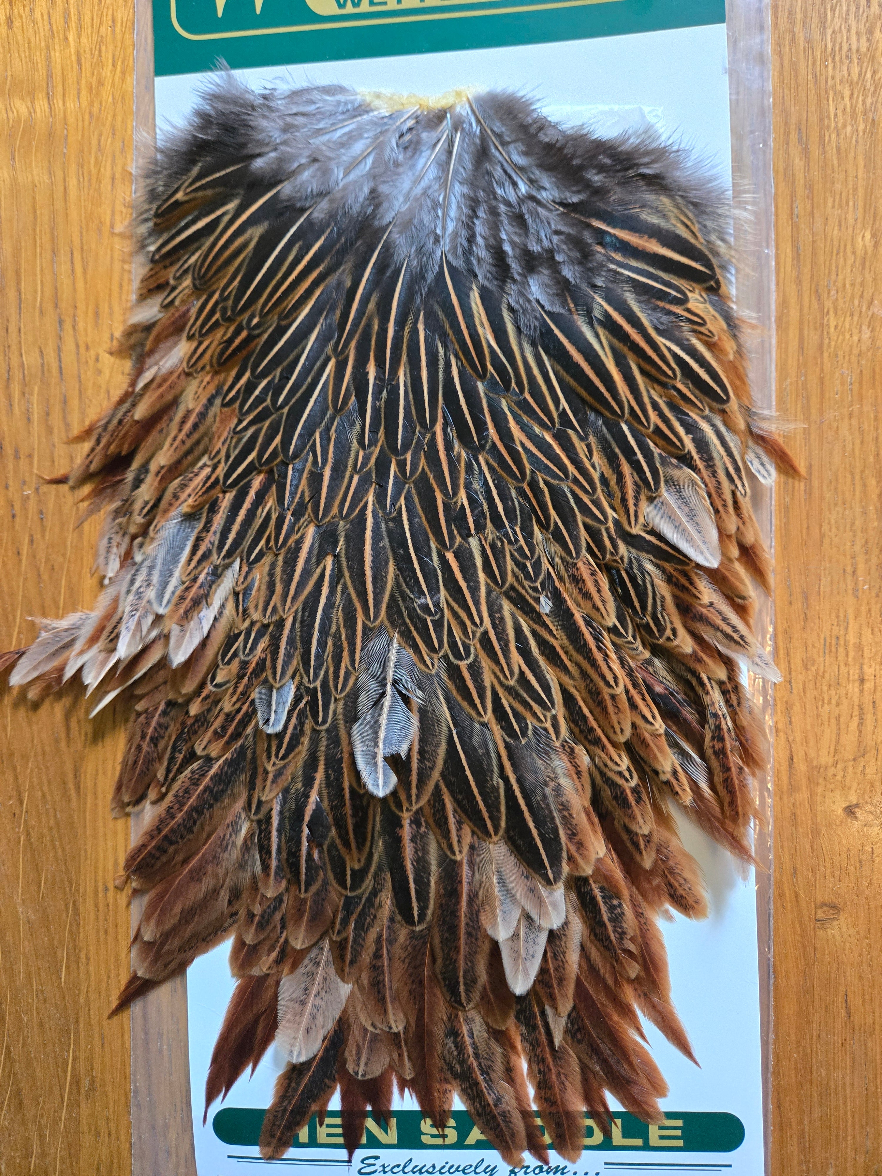 Whiting Hebert Miner Wet Fly Hackle - Hen Saddle Wild Type Brown (33)