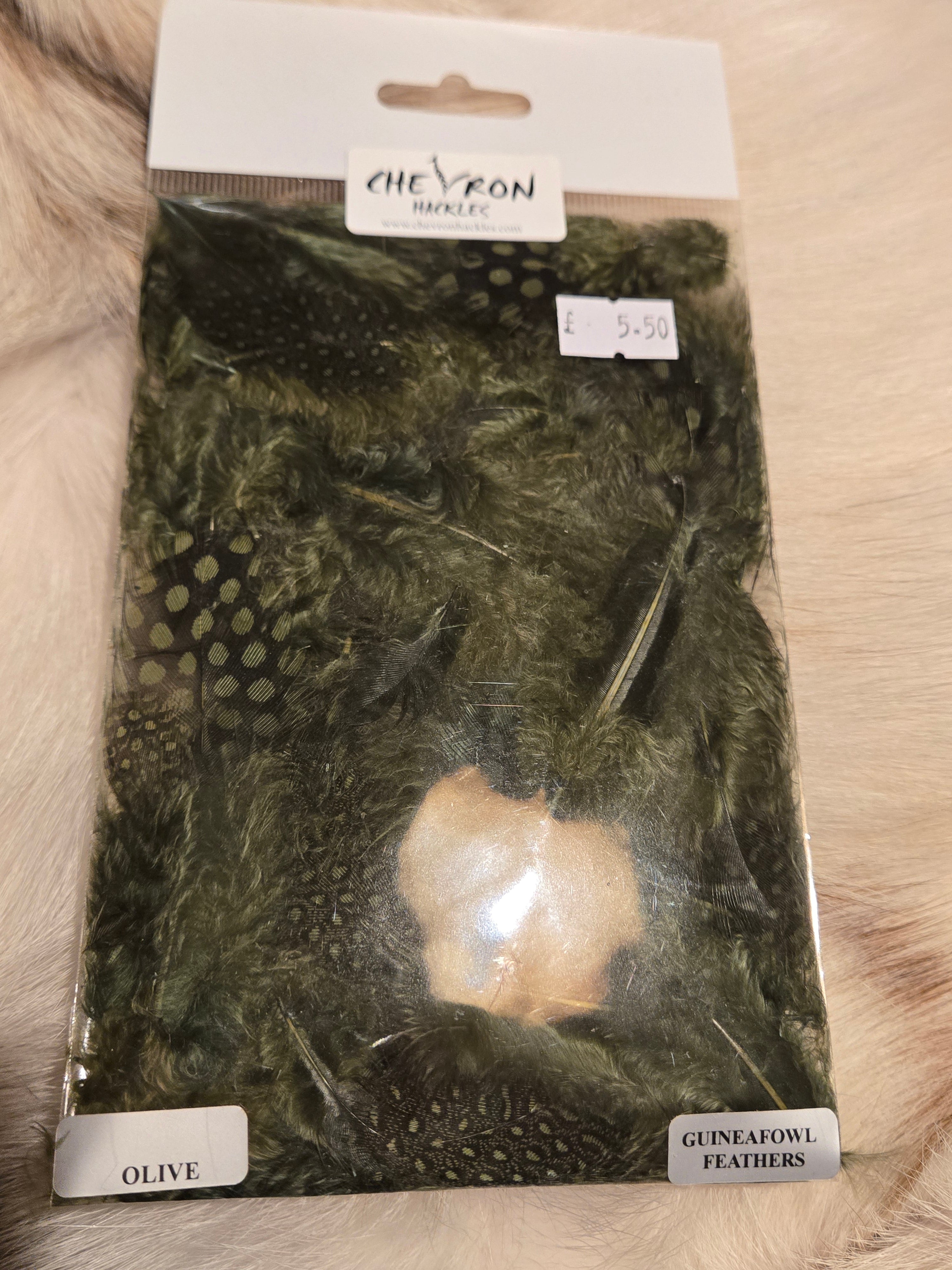 Chevron Guinea Fowl Feathers 2g bags