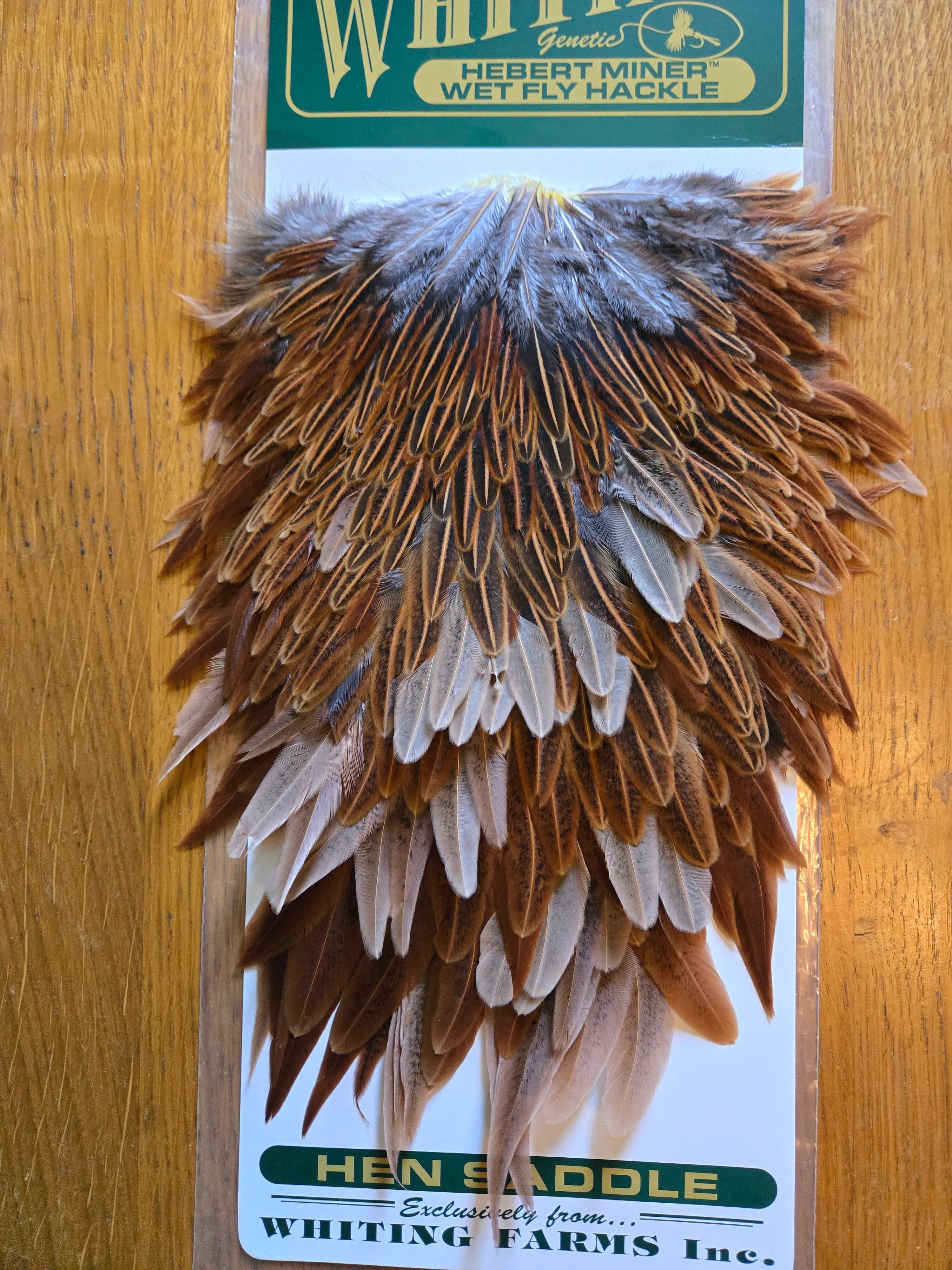 Whiting Hebert Miner Wet Fly Hackle - Hen Saddle Wild Type Brown (35)