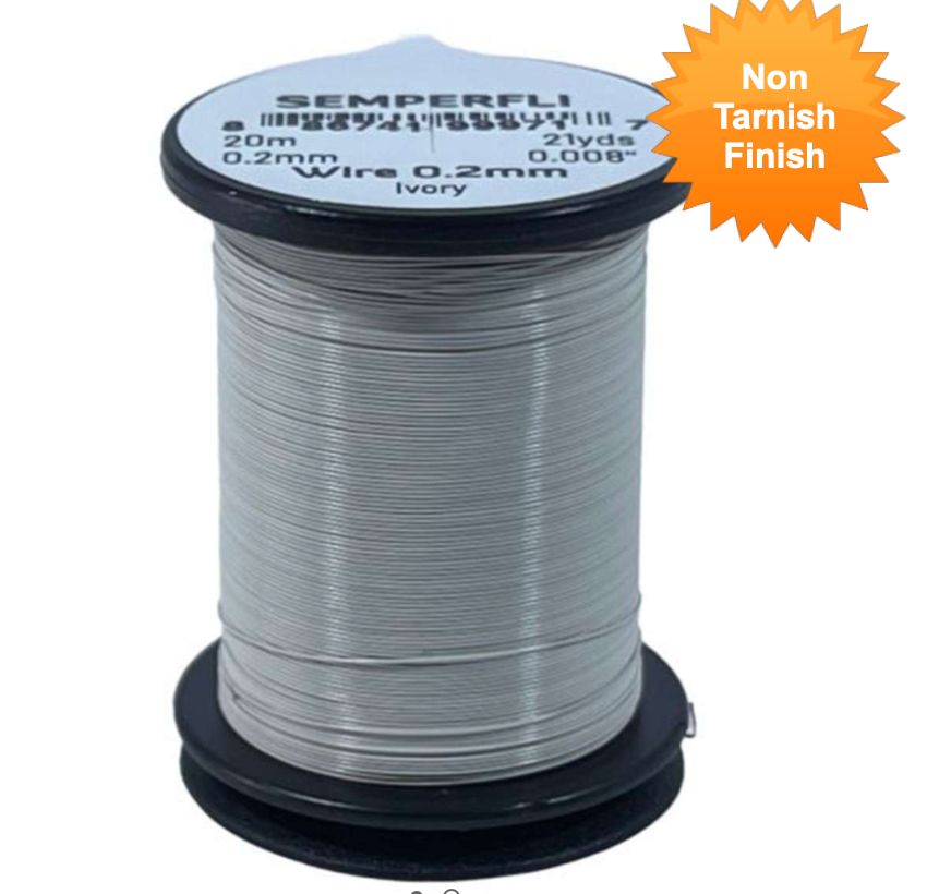 Semperfli Non Tarnishing Fly Tying Wire 0.1mm, 0.2mm, 0.3mm & 0.5mm