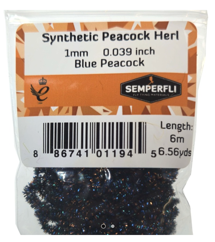 Semperfli Synthetic Peacock Herl - 1mm, 2mm, 4mm