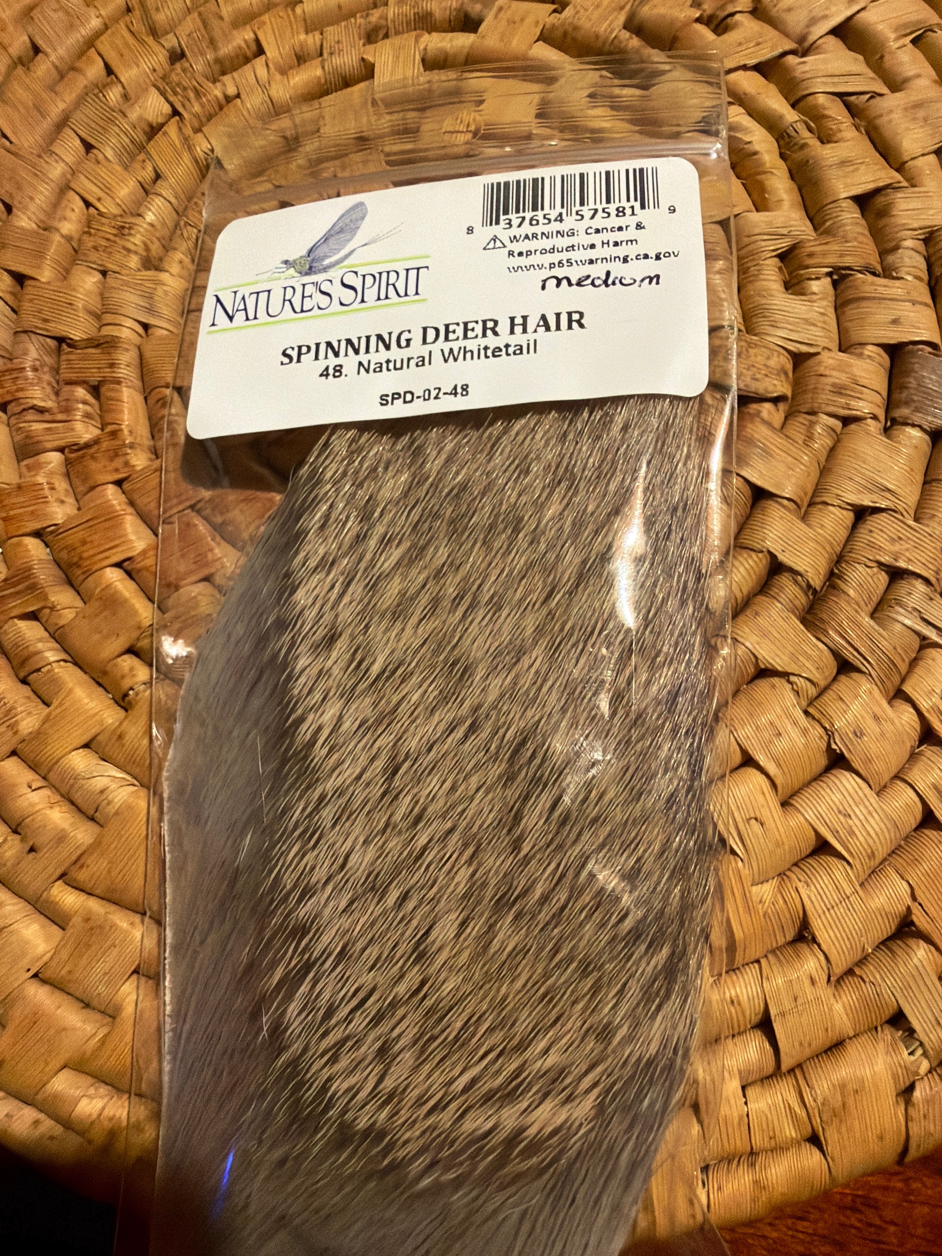 Nature's Spirit Spinning Deer Hair - Natural