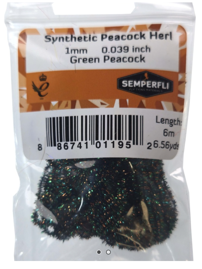Semperfli Synthetic Peacock Herl - 1mm, 2mm, 4mm