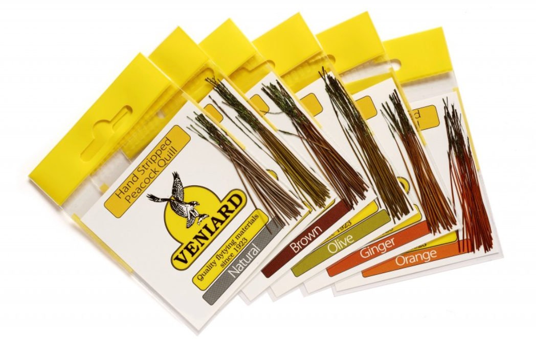 Hand Stripped Peacock Quill