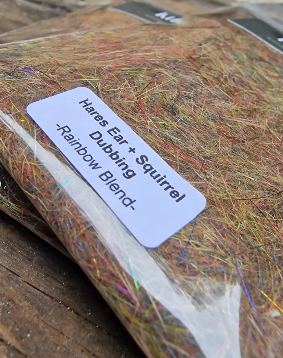 Kindale Hares Ear & Squirrel Dubbing - Rainbow Blend