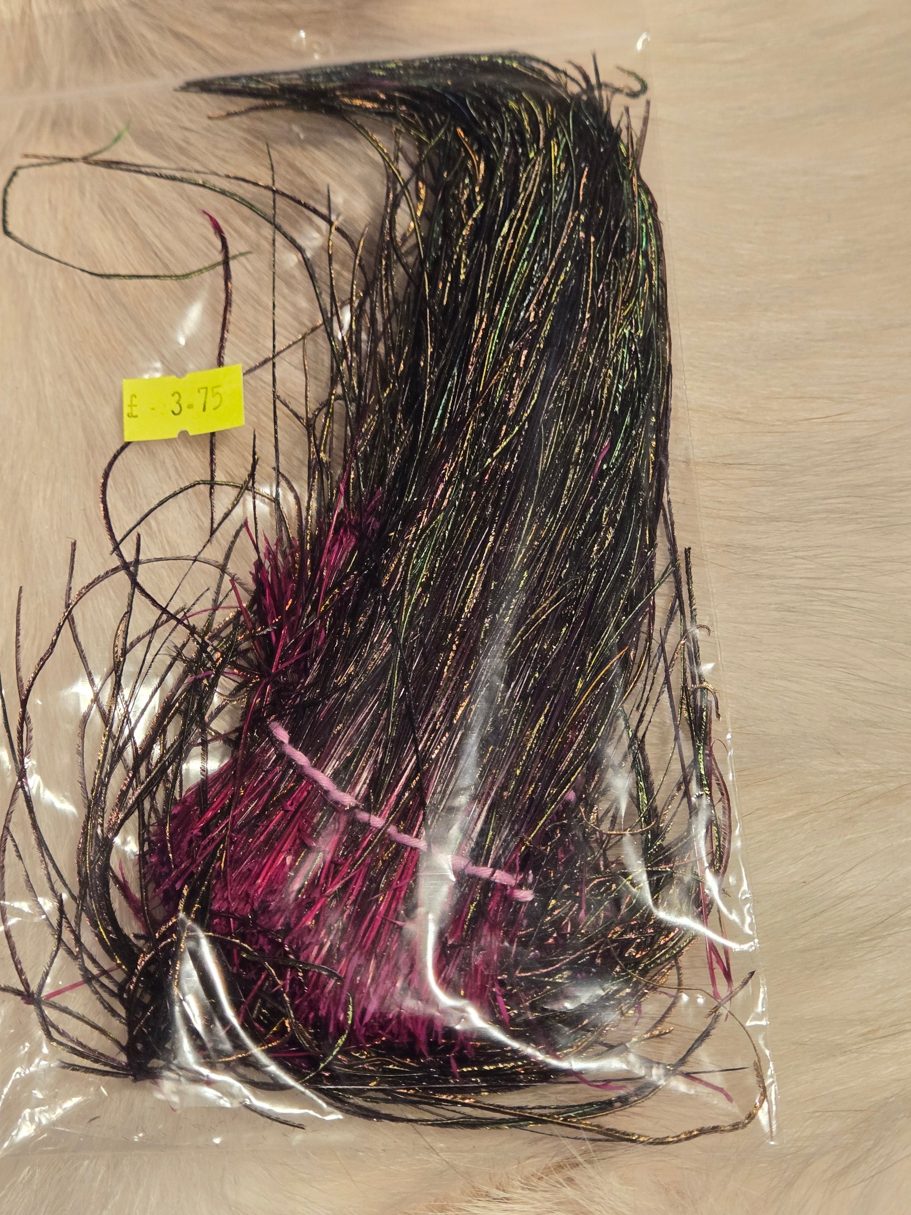 Peacock Herl (Magenta) - Large Bag